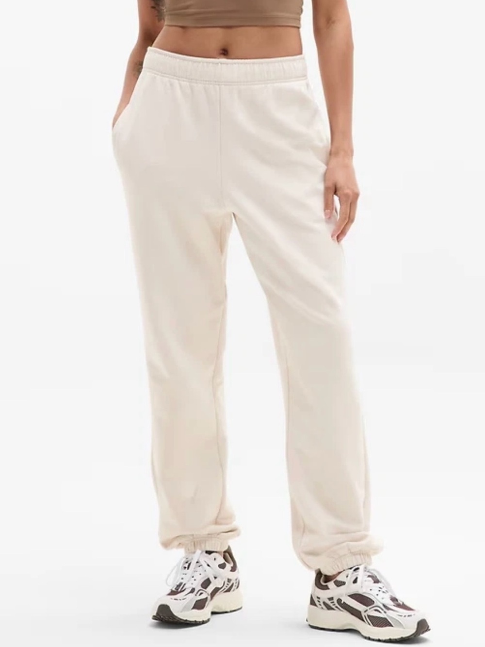 NWT-Athleta Bone Forever Fleece Jogger, Small Petite